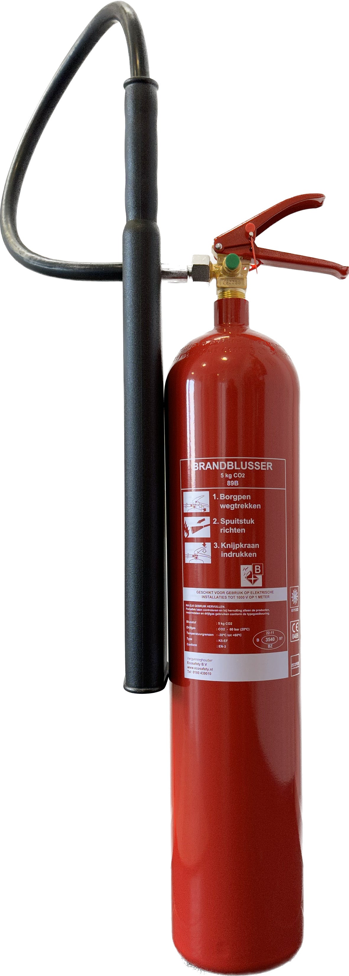 X K5-EF koolzuursneeuwblusser 5 kg (Staal) 89B